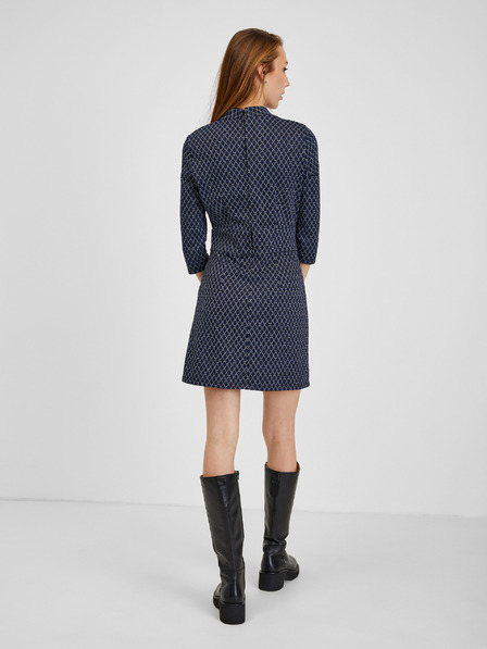 Orsay Dunkelblaues gemustertes Damenkleid ORSAY