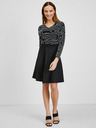 Orsay Schwarzes gemustertes Damenkleid ORSAY