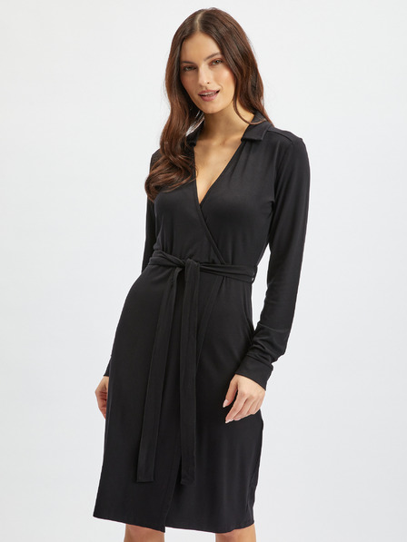 Orsay Schwarzes Damen-Wickelkleid ORSAY
