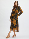 Orsay Braunes und schwarzes Damen-Midikleid mit Blumenmuster ORSAY