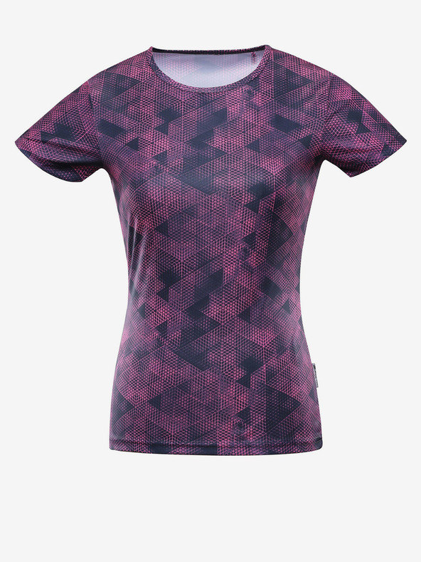 ALPINE PRO Violettes und rosa Damen-T-Shirt ALPINE PRO QUATRA