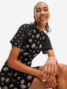 Desigual Schwarzes gemustertes Damenkleid Desigual Nueva York