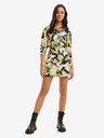 Desigual Grün-beiges Desigual Kea gemustertes Kleid für Damen