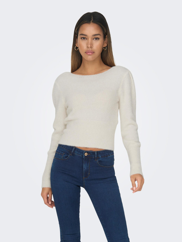 ONLY Cremefarbener ONLY Ella Pullover für Damen