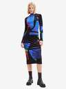 Desigual Blauschwarzes gemustertes Damen Etuikleid Desigual Hologramm - Lacroix