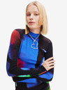 Desigual Blauschwarzes gemustertes Damen Etuikleid Desigual Hologramm - Lacroix
