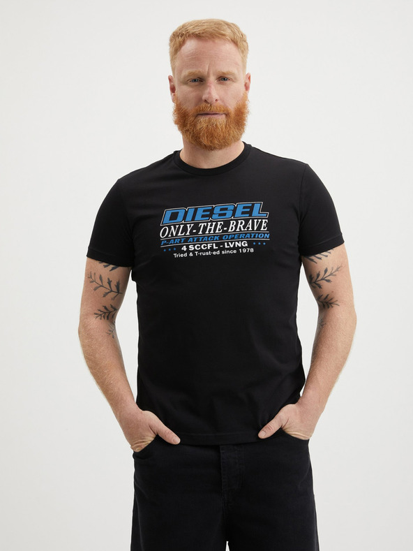 Diesel Schwarzes Herren-T-Shirt Diesel Diegos