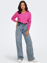 ONLY Rosa gerippter Damenpullover ONLY Camilla