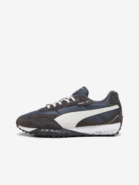 Puma Blau-graue Herren-Turnschuhe mit Wildleder-Details Puma Blktop Rider