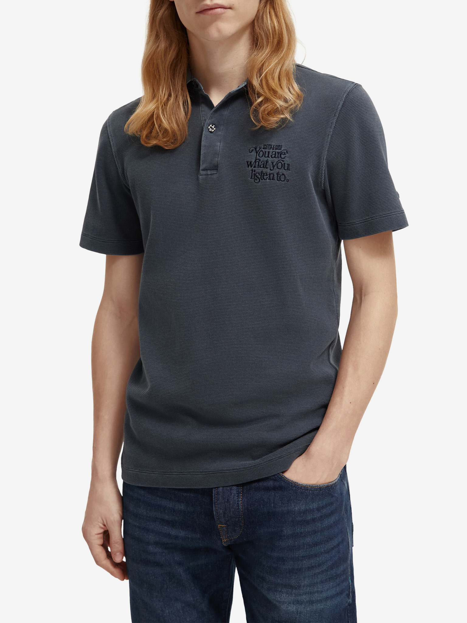 Scotch & Soda Garment Dye Polo T-Shirt