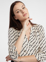 Orsay Beige gemusterte Damenbluse ORSAY