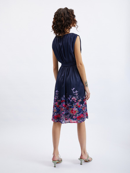 Orsay Dunkelblaues geblümtes Kleid für Damen ORSAY