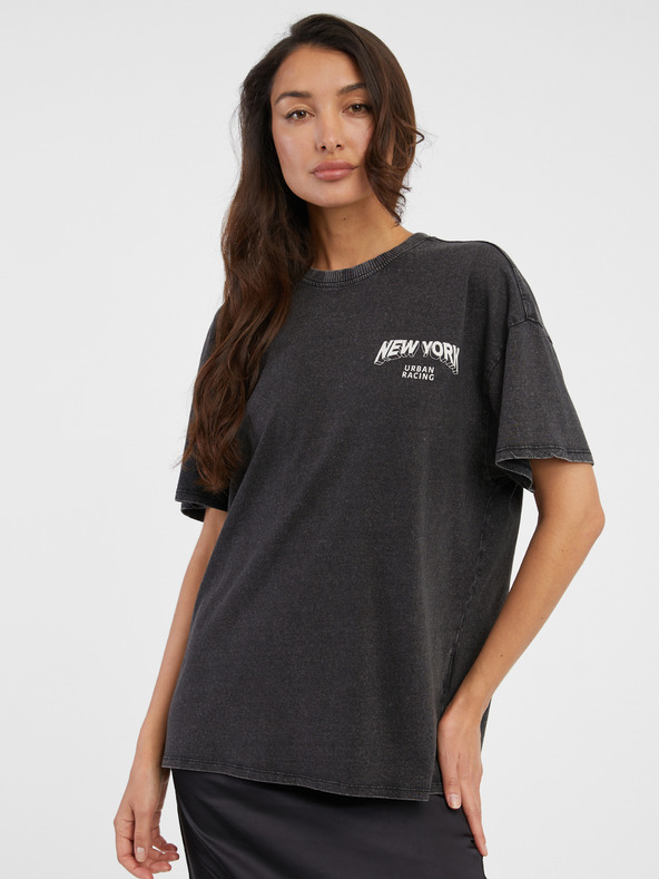 ONLY Schwarzes Damen T-Shirt in Übergröße ONLY Lina