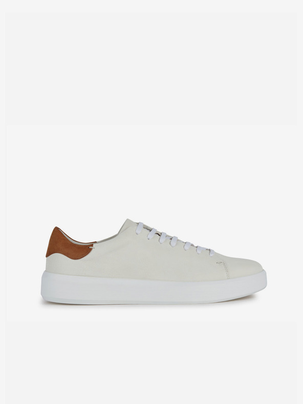 Geox Creme Herren Leder Turnschuhe Geox
