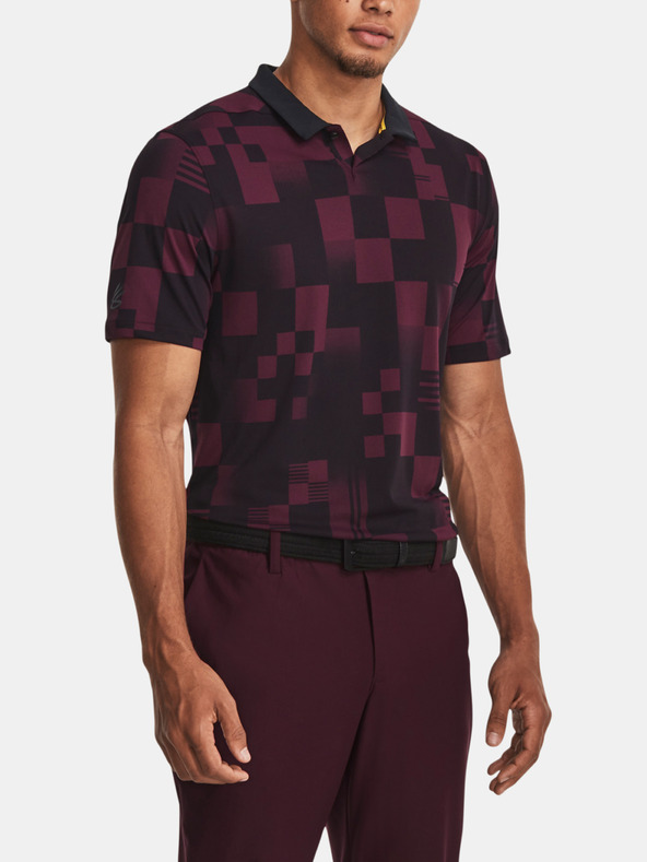 Under Armour Curry Printed Polo T-Shirt Rot