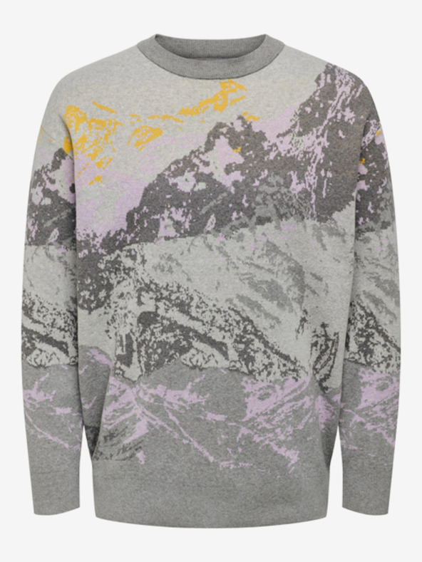ONLY & SONS Maxin Pullover Grau