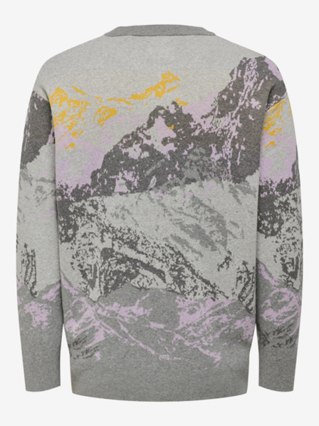 ONLY & SONS Grauer Herren Pullover mit Muster ONLY & SONS Maxin