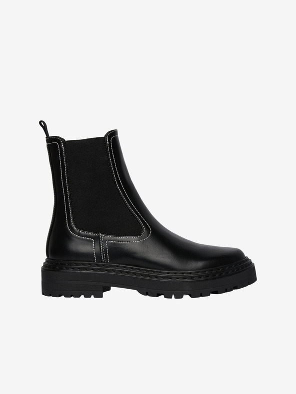 Pieces Schwarze Damen Chelsea Ankle Boots Pieces Rikka