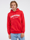 Converse Roter Unisex-Kapuzenpullover Converse Go-To Wortmarke