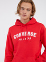 Converse Roter Unisex-Kapuzenpullover Converse Go-To Wortmarke