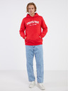 Converse Roter Unisex-Kapuzenpullover Converse Go-To Wortmarke