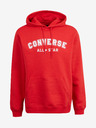 Converse Roter Unisex-Kapuzenpullover Converse Go-To Wortmarke
