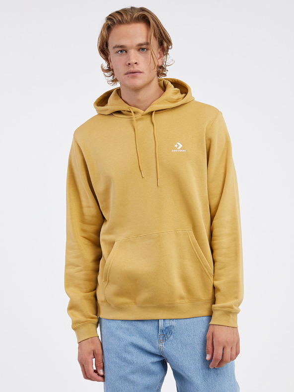 Converse Senfgelber Unisex-Kapuzenpullover Converse Go-To Embroidered