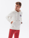 Ombre Clothing Cremefarbenes Herren-Sweatshirt mit Rückenaufdruck Ombre Clothing