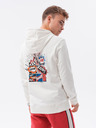 Ombre Clothing Cremefarbenes Herren-Sweatshirt mit Rückenaufdruck Ombre Clothing