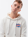Ombre Clothing Cremefarbenes Herren-Sweatshirt mit Rückenaufdruck Ombre Clothing
