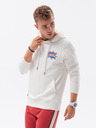 Ombre Clothing Cremefarbenes Herren-Sweatshirt mit Rückenaufdruck Ombre Clothing