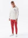 Ombre Clothing Cremefarbenes Herren-Sweatshirt mit Rückenaufdruck Ombre Clothing