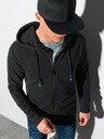 Ombre Clothing Schwarzer Herren-Kapuzenpullover mit Reißverschluss, Ombre Clothing B1157