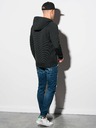 Ombre Clothing Schwarzer Herren-Kapuzenpullover mit Reißverschluss, Ombre Clothing B1157
