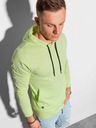 Ombre Clothing Hellgrüner Herren-Kapuzenpullover B1154