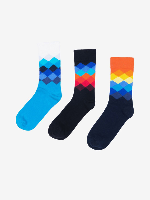 Ombre Clothing Socken 3 Paar Blau