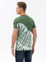 Ombre Clothing Dunkelgrünes Herren Batik Shirt Ombre Kleidung