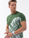 Ombre Clothing Dunkelgrünes Herren Batik Shirt Ombre Kleidung