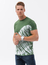 Ombre Clothing Dunkelgrünes Herren Batik Shirt Ombre Kleidung