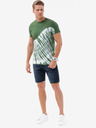 Ombre Clothing Dunkelgrünes Herren Batik Shirt Ombre Kleidung