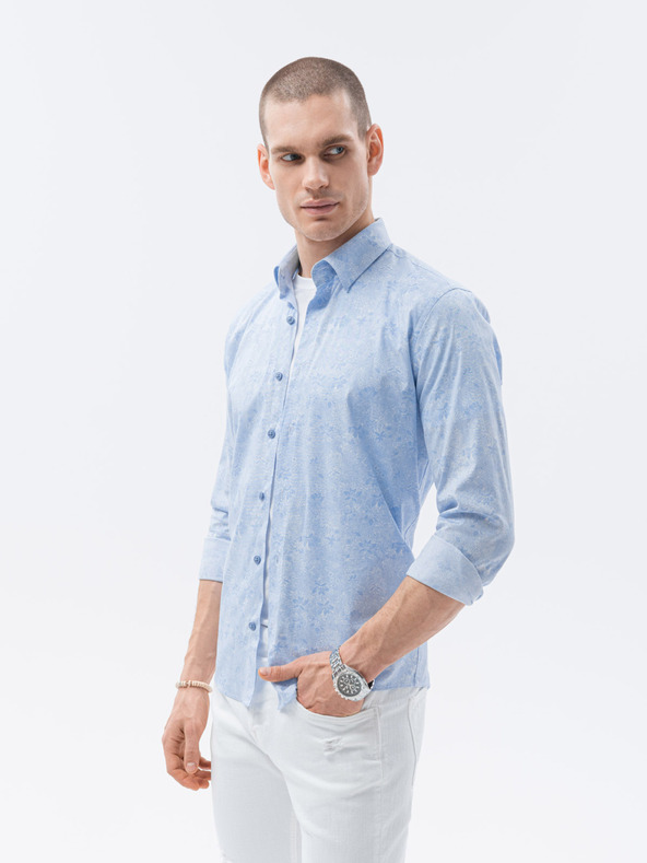 Ombre Clothing Hellblau Herrenhemd Ombre Kleidung K609
