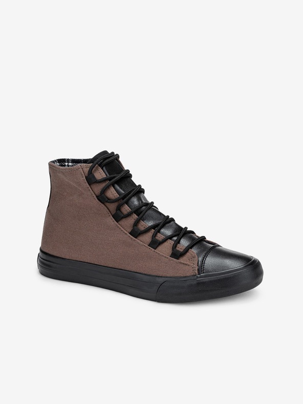 Ombre Clothing Schwarze und braune Herren-Sneakers Schuhe Ombre Clothing T378