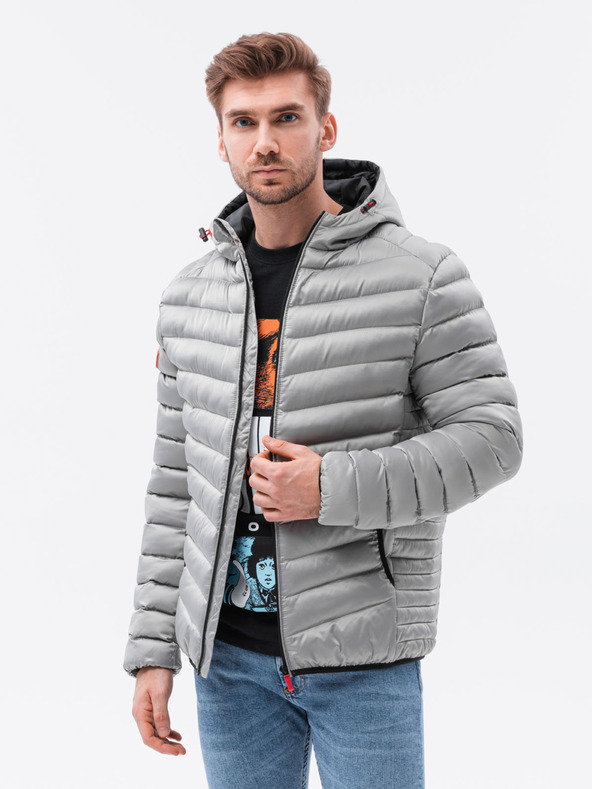 Ombre Clothing Ombre Clothing C368 Grau Herren Übergangsjacke