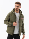 Ombre Clothing Grüne leichte Herren-Kapuzenjacke Ombre Kleidung
