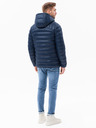 Ombre Clothing Herren-Steppjacke mit Kapuze - dunkelblau V3 C549