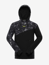 NAX Grau-schwarz gemusterter Herren-Kapuzenpullover NAX Mokec