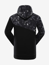 NAX Grau-schwarz gemusterter Herren-Kapuzenpullover NAX Mokec