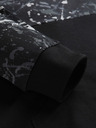 NAX Grau-schwarz gemusterter Herren-Kapuzenpullover NAX Mokec