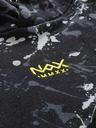 NAX Grau-schwarz gemusterter Herren-Kapuzenpullover NAX Mokec