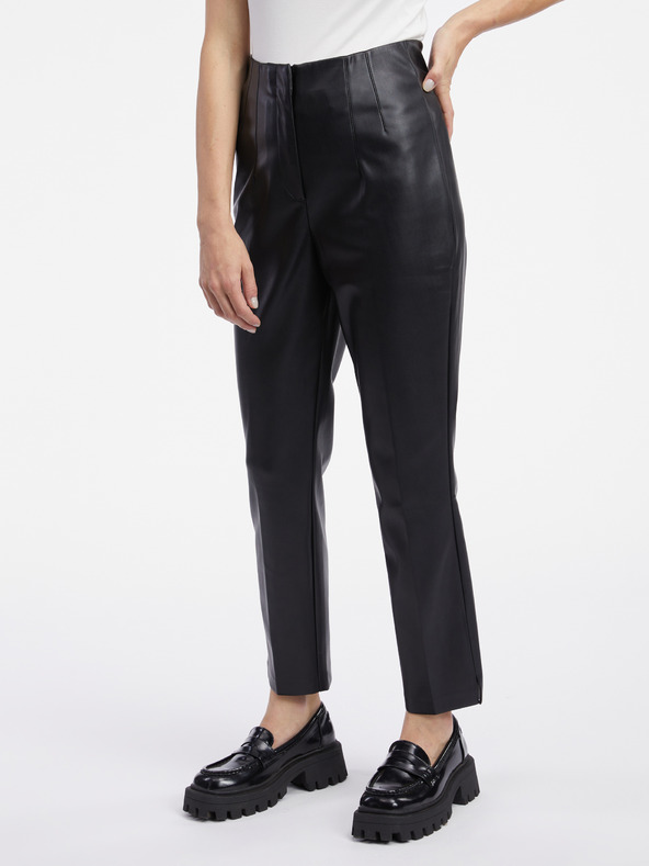 Orsay Schwarze Damen Kunstlederhose ORSAY